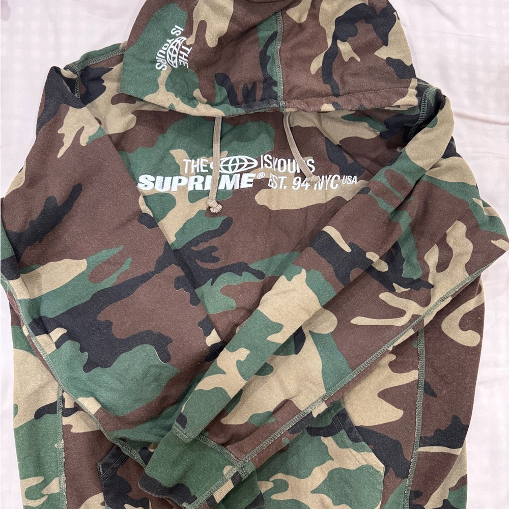 Supreme Camo Hoodie with Logo